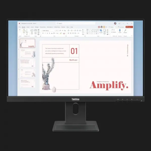 Монітор Lenovo 23.8" ThinkVision E24-40 IPS 100Hz 64BAMAT1UA (Raven Black) (UA)
