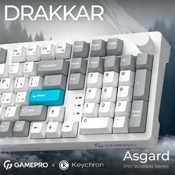 Клавіатура GamePro Asgard Drakkar (MK305WH) (White) (UA)