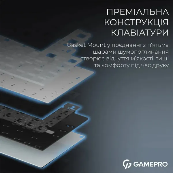 Клавіатура GamePro Asgard Valhalla Pro 75% Rainy switches (White) (UA)