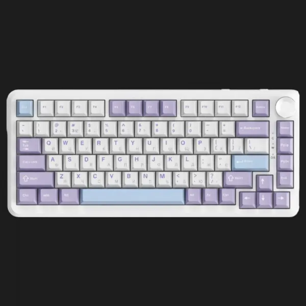 Клавіатура ігрова Ajazz AK820 MAX Magnetic Switches (White/Purple) (AK820MAX-WM-PWB) (UA)