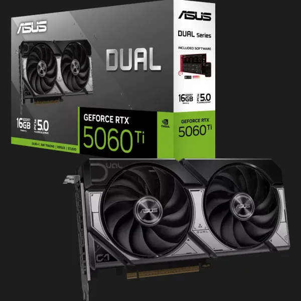 Відеокарта ASUS GeForce RTX 5060 Ti Dual 16GB (90YV0MH0-M0NA00)