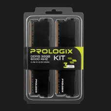 Оперативна памʼять Prologix Black DDR5 32GB 2x16GB 6000MHz (PRO32GB6000B5K)