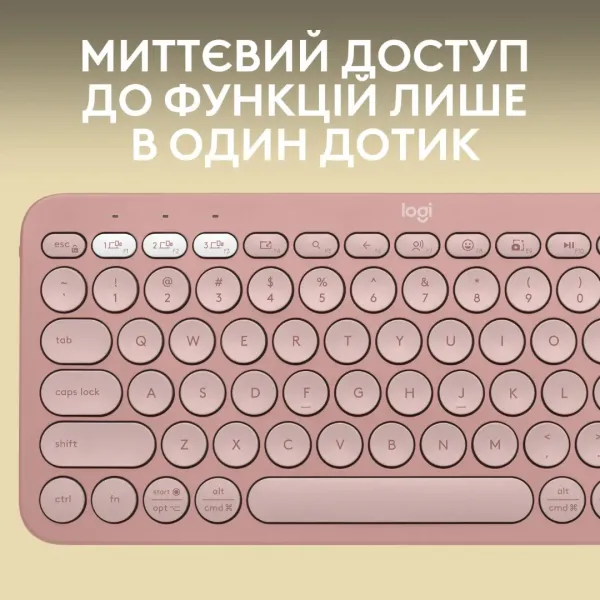 Клавiатура Logitech Pebble Keys 2 K380s (Rose) (UA)