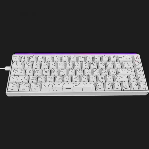 Клавіатура Ajazz NK68 Red switches Side Contour (White) (UA)