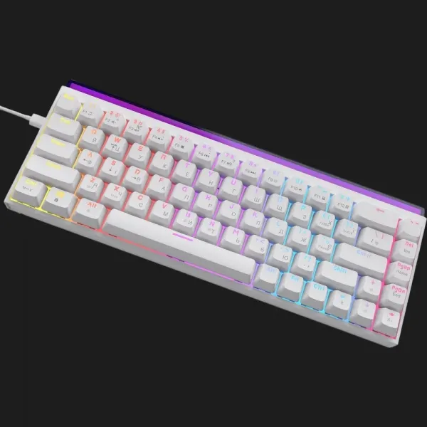 Клавіатура Ajazz NK68 Red switches (White) (UA)