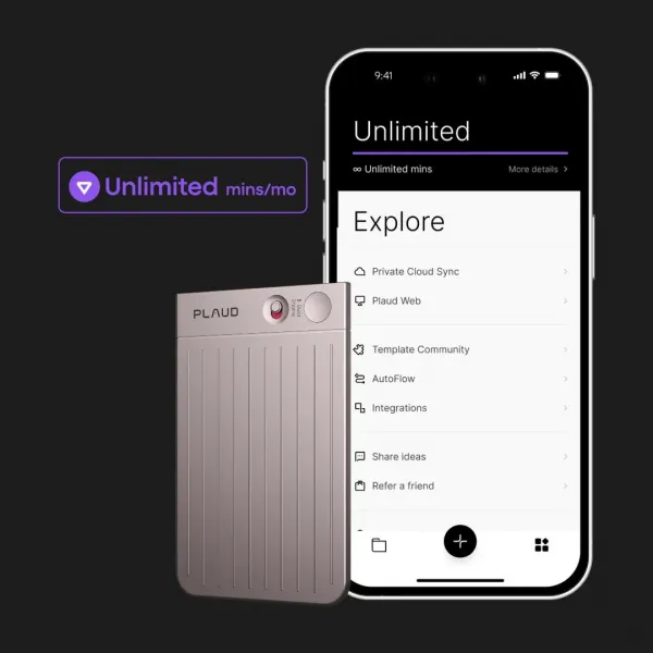 Цифровий диктофон PLAUD Note ChatGPT AI (Starlight) (NB-100-ST)