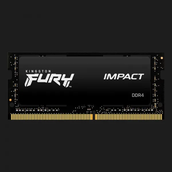 Оперативна памʼять Kingston Fury Impact SO-DIMM DDR4 8GB 1x8GB 3200MHz (KF432S20IB/8)