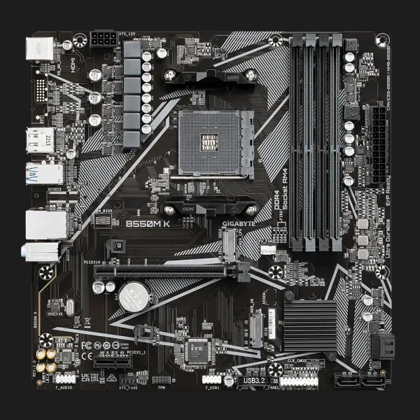 Материнська плата GIGABYTE B550M K (B550M K)