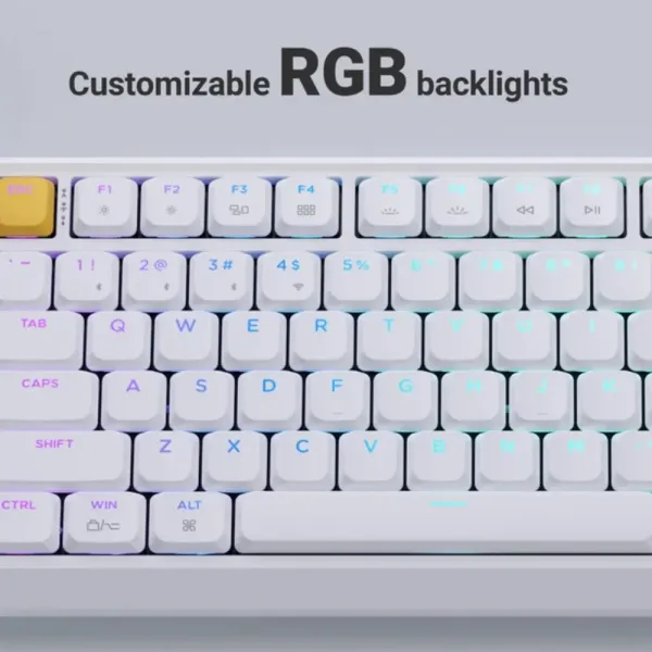 Ігрова клавіатура Keychron J1 82 Key RGB K Pro Brown (White) (J1-Q3-UA)