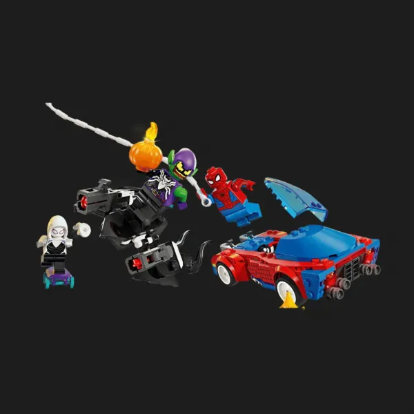 Конструктор LEGO Super Heroes Автомобіль для перегонів Людини-Павука й Зелений Гоблін з отрутою Венома (76279)
