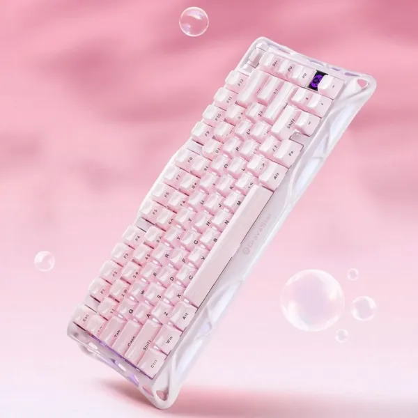 Клавіатура механічна GravaStar Mercury K1 80keys GravaStar x Kailh Cheery Pink EN BT/WL/USB (Pink) (GS_K1_P_PNK)