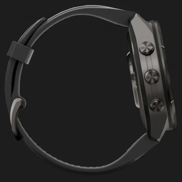 Garmin Fenix 9 Pro 43mm AMOLED Sapphire Carbon Gray DLC Titanium with Black/Pebble Gray Silicone Band