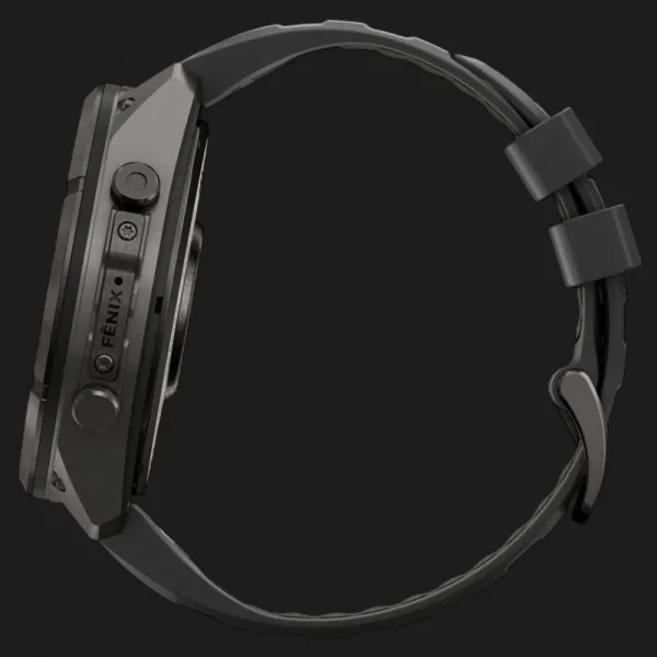 Garmin Fenix 9 Pro 51mm LTE AMOLED Sapphire Carbon Gray DLC Titanium with Black/Pebble Gray Silicone Band
