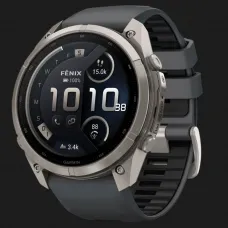 Garmin Fenix 9 Pro 51mm LTE AMOLED Sapphire Titanium with Graphite/Black Silicone Band