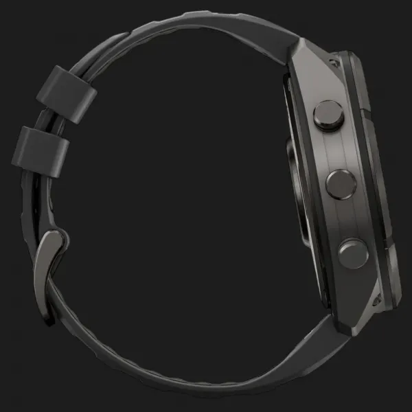 Garmin Fenix 9 Pro 51mm AMOLED Sapphire Carbon Gray DLC Titanium with Black/Pebble Gray Silicone Band
