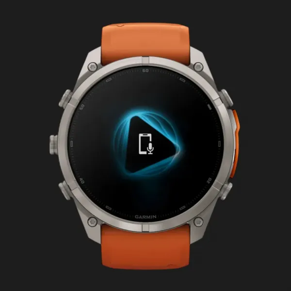 Garmin Fenix 9 Pro 51mm AMOLED Sapphire Titanium with Autumn Orange/Spark Orange Silicone Band