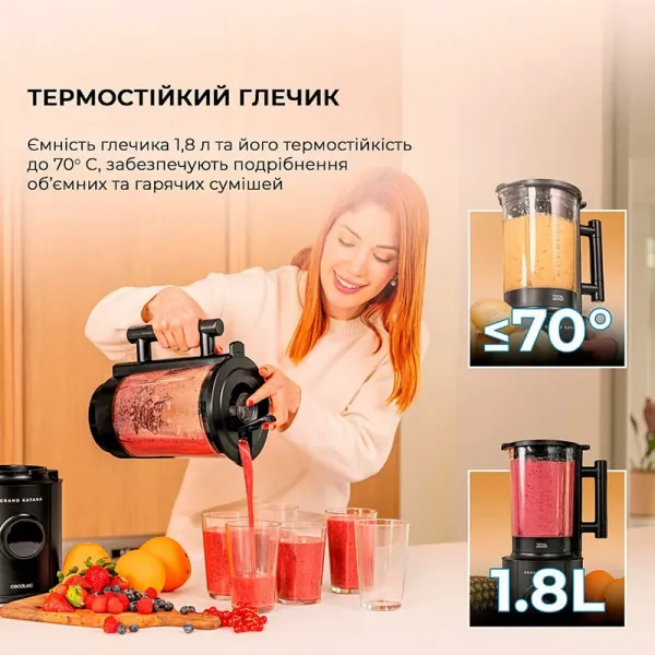 Блендер стаціонарний Cecotec Grand Katana 2700MAX Total Destroy Screen B (CCTC-03986) (Black)