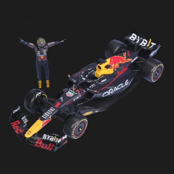 Автомодель із фігуркою Bburago Raсe — Red Bull Racing RB19 в асортименті (1:24) (18-28036)