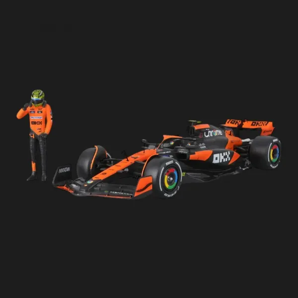 Автомодель із фігуркою Bburago Race — McLaren MCL38 в асортименті (1:24) (18-28040)