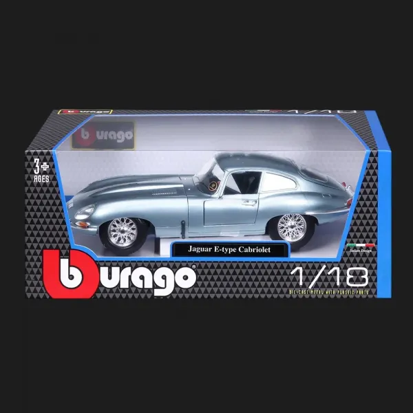 Автомодель Bburago — Jaguar E-type Coupe 1961 (1:18) (18-12044)