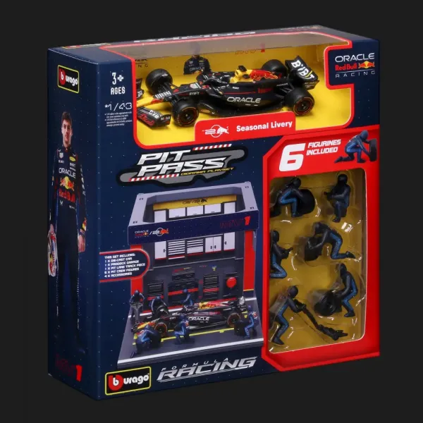 Ігровий набір Bburago Pit Pass Oracle Red Bull Racing RB20 (1:43) (18-38453 (#1))