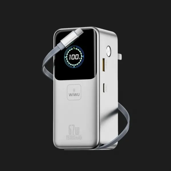 Зарядний пристрій Power Bank WiWU Mega 15000mAh, 67W PM501 (Silver)