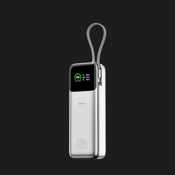 Зарядний пристрій Power Bank WiWU Mega 20000mAh, 130W Fast Charge PM301 (Silver)