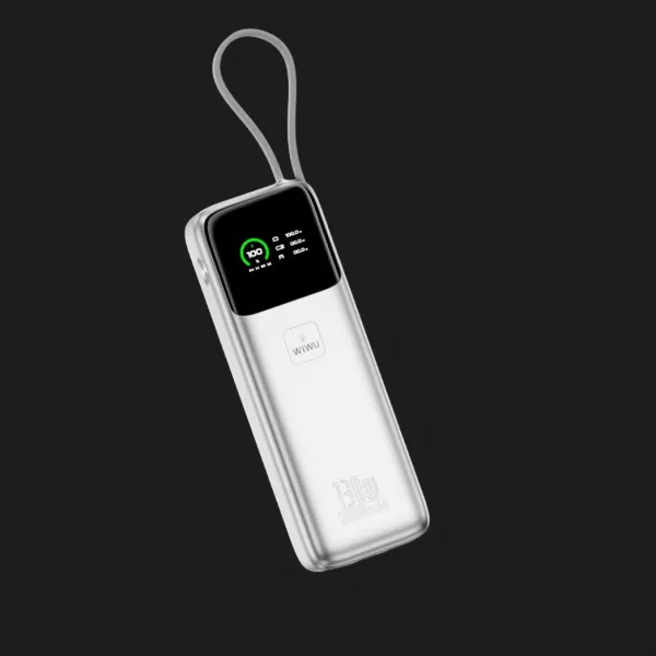 Зарядний пристрій Power Bank WiWU Mega 20000mAh, 130W Fast Charge PM301 (Silver)