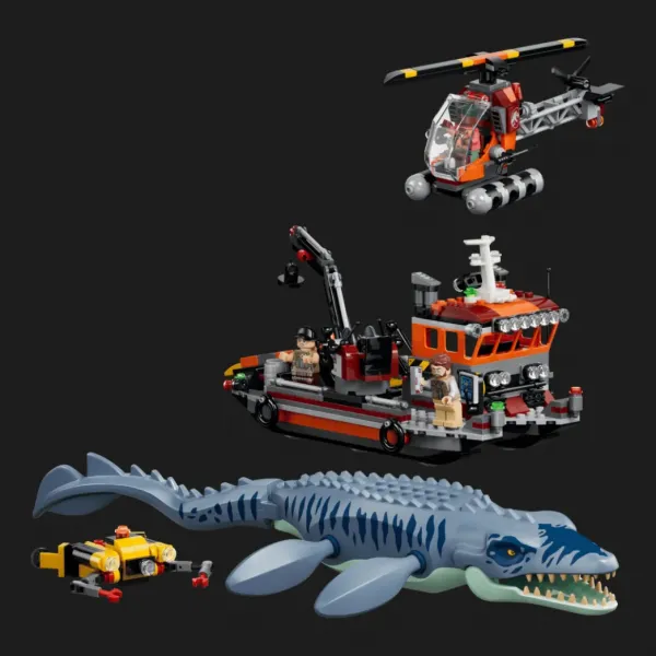 Конструктор LEGO Jurassic World Напад мозазавра на човен (77983)