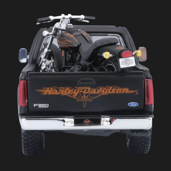 Набір Maisto Harley-Davidson: машинка (1:27) 1999 Ford F-350 Super Duty Pickup, мотоцикл (1:24) (32181)
