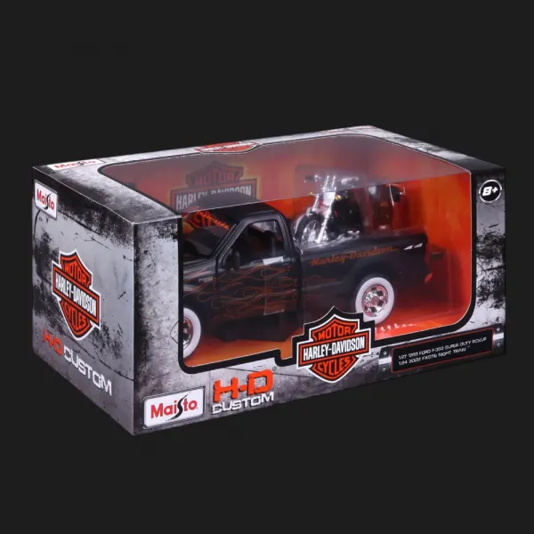 Набір Maisto Harley-Davidson: машинка (1:27) 1999 Ford F-350 Super Duty Pickup, мотоцикл (1:24) (32181)
