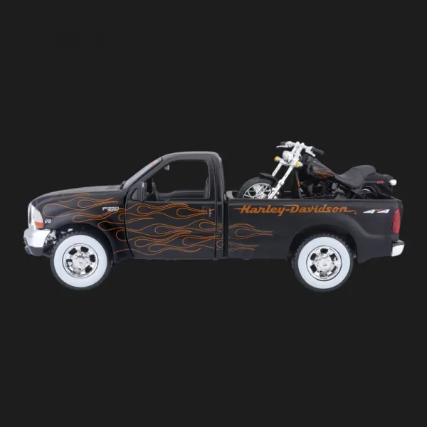 Набір Maisto Harley-Davidson: машинка (1:27) 1999 Ford F-350 Super Duty Pickup, мотоцикл (1:24) (32181)