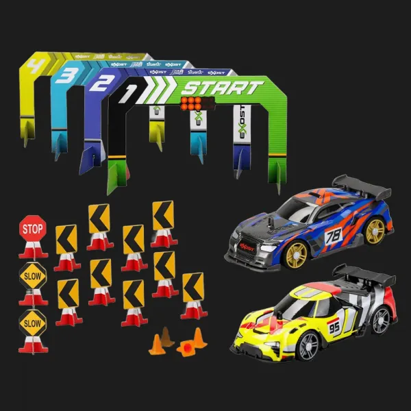 Ігровий набір на р/к Silverlit Build 2 Drive Duo Pack Race Set 2,4 GHz (ГГц) (20705) (Blue/Yellow)