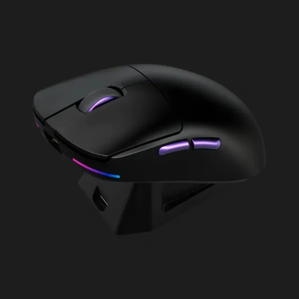Бездротова ігрова миша Proove Gaming Superfight Wireless with charging dock (Black/Purple) (WMSW00122001)