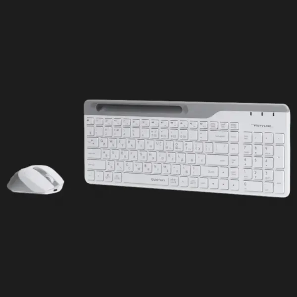 Комплект бездротовий клавіатура + миша A4Tech FB2535C (Icy White)