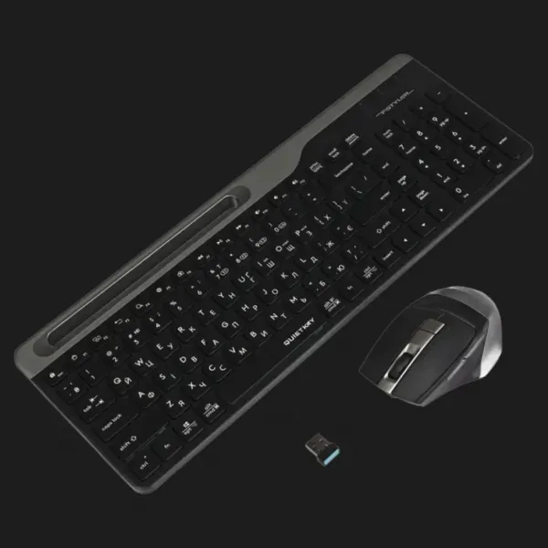 Комплект бездротовий клавіатура + миша A4Tech FB2535C (Smoky Gray)