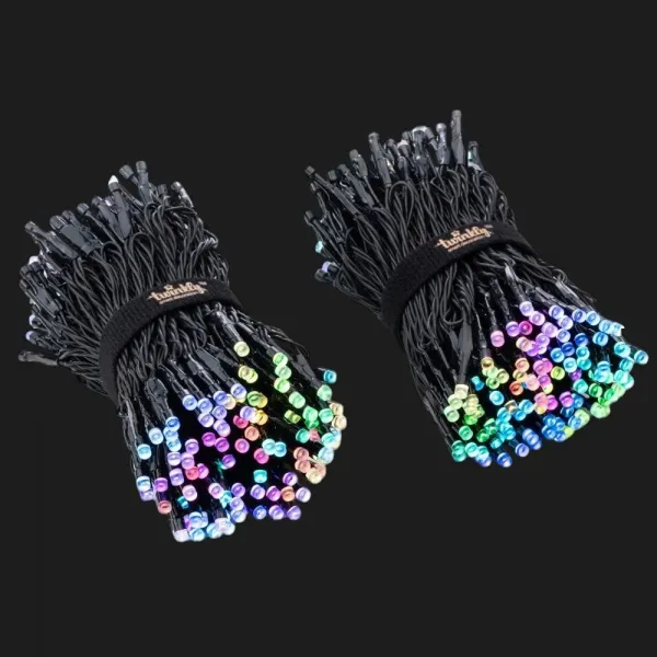 Гірлянда Smart LED Twinkly Strings RGB 400, Gen II, IP44, довжина 32м, кабель чорний