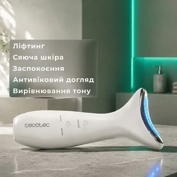 LED-масажер для фототерапії обличчя та шиї CECOTEC FaceCare Face&Neck Pro (A01_EU01_116294)