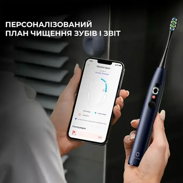 Зубна електрощітка Oclean X Plus Pro Digital (Blue)