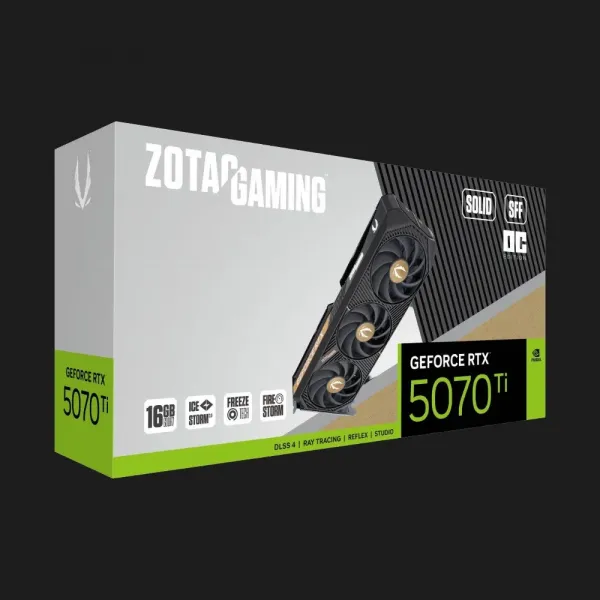 Відеокарта Zotac GAMING GeForce RTX 5070 Ti SOLID SFF OC (ZT-B50710J3-10P)