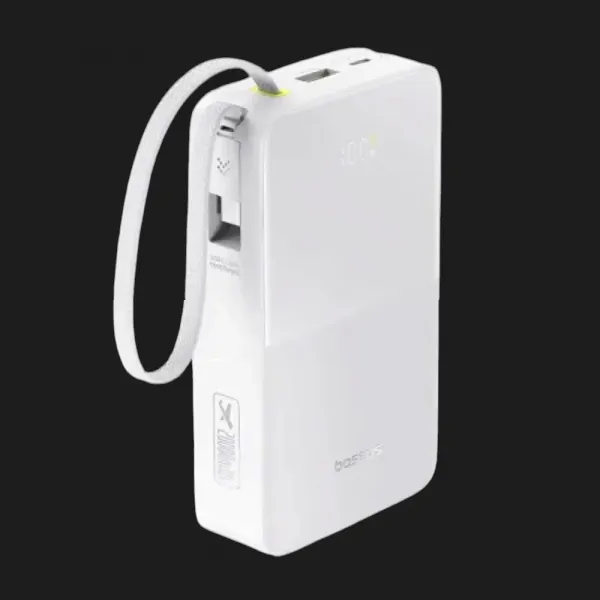 Зарядний пристрій Power Bank Baseus Bipow 2 Pro 20000mAh 22,5W with USB-C Cable (Moon White)