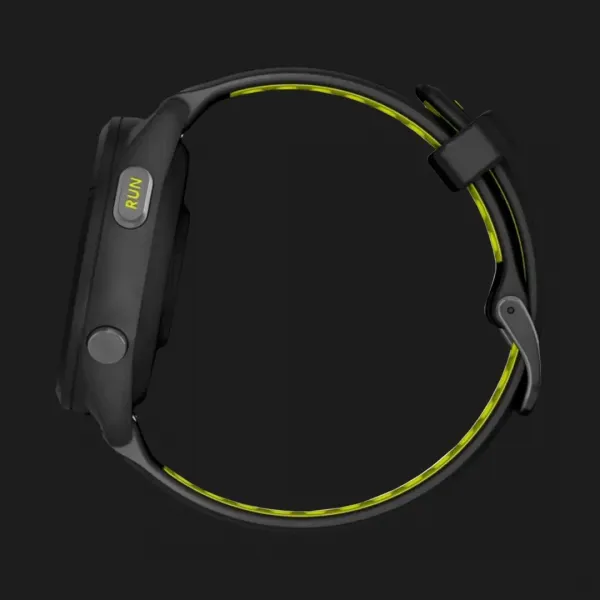 Garmin Forerunner 265S Black Bezel and Case with Black/Amp Yellow Silicone Band
