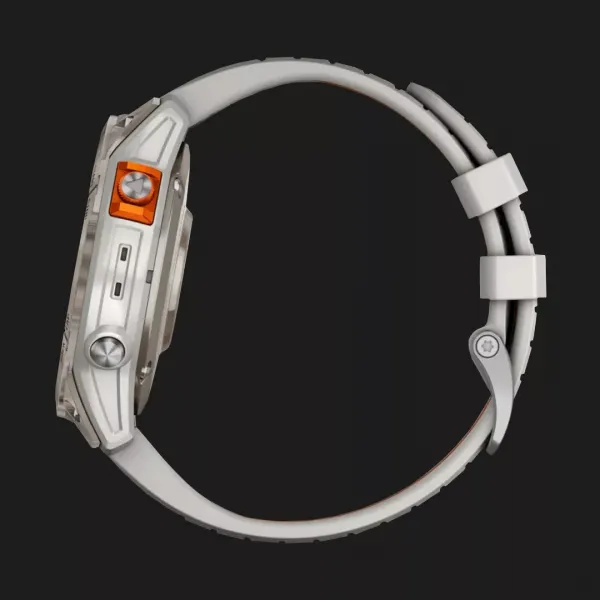 Garmin Fenix 7X Pro Sapphire Solar Titanium with Fog Gray/Ember Orange Band