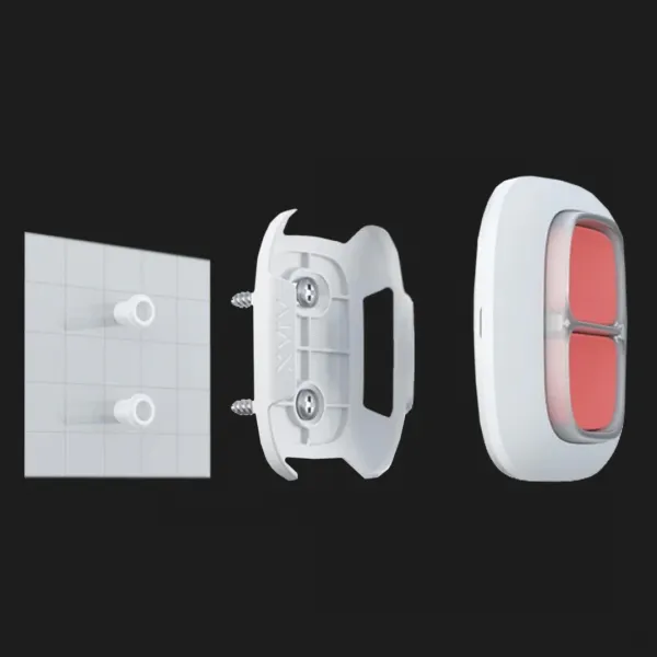Бездротова тривожна кнопка Ajax DoubleButton (White)