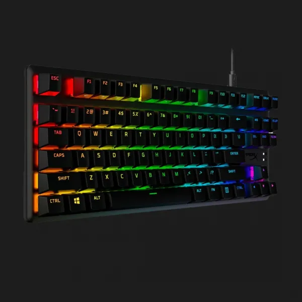 Клавіатура ігрова HyperX Alloy Origins Core PBT Red USB RGB ENG/UA (Black) (UA)