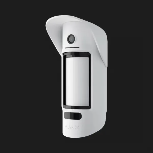 Датчик руху вуличний з фотофіксацією Ajax MotionCam Outdoor, Jeweler, бездротовий (White)