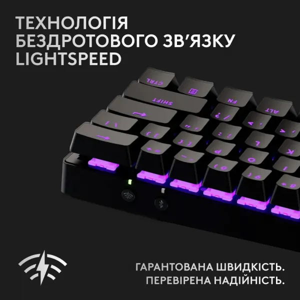 Клавіатура ігрова Logitech G PRO X 60 TKL GX Optical Tactile (Black) (UA)