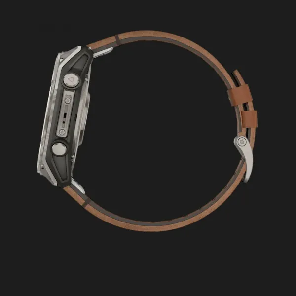 Garmin Fenix 8 51mm AMOLED Sapphire Titanium with Chestnut Leather Band (010-02905-40)