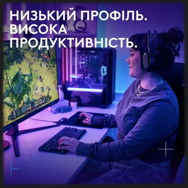 Клавiатура ігрова Logitech G515 Lightspeed TKL (Black) (UA)