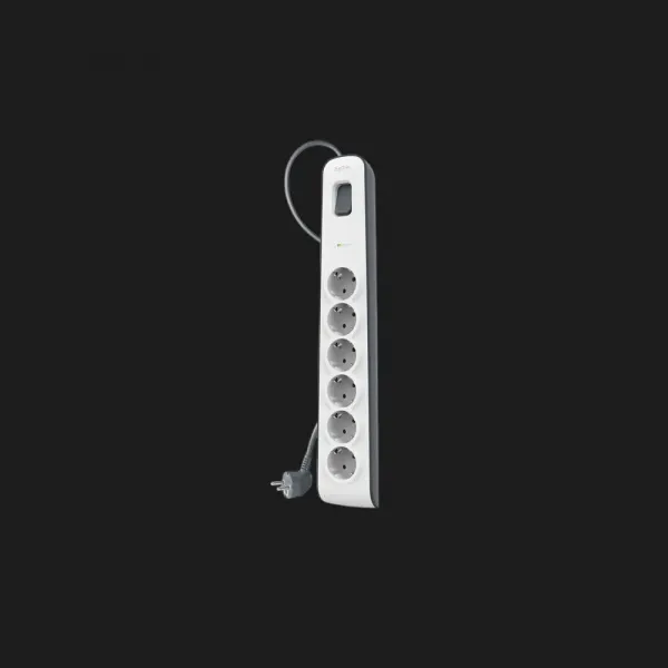 Мережевий фільтр Belkin 6хТип F, 3x1.5мм кв, 16А, з захистом від перенапруги, 2м (White)
